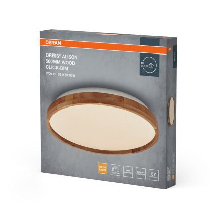 Osram - LED Stmívatelné stropní svítidlo ORBIS ALISON LED/36W/230V pr. 50 cm béžová