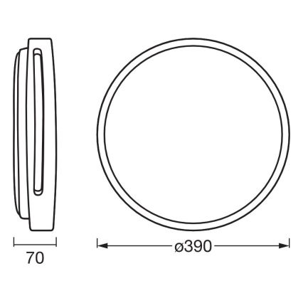 Osram - LED Stmívatelné stropní svítidlo ORBIS WOODBURRY LED/24W/230V pr. 39 cm béžová