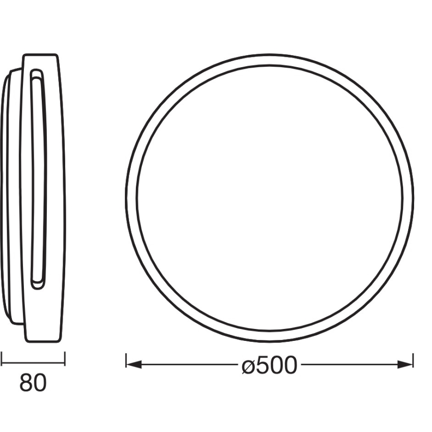 Osram - LED Stmívatelné stropní svítidlo ORBIS WOODBURRY LED/36W/230V pr. 50 cm