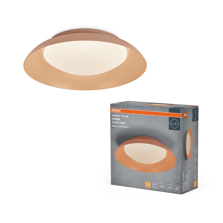 Osram - LED Stmívatelné stropní svítidlo PLATE LED/19W/230V pr. 31 cm růžová