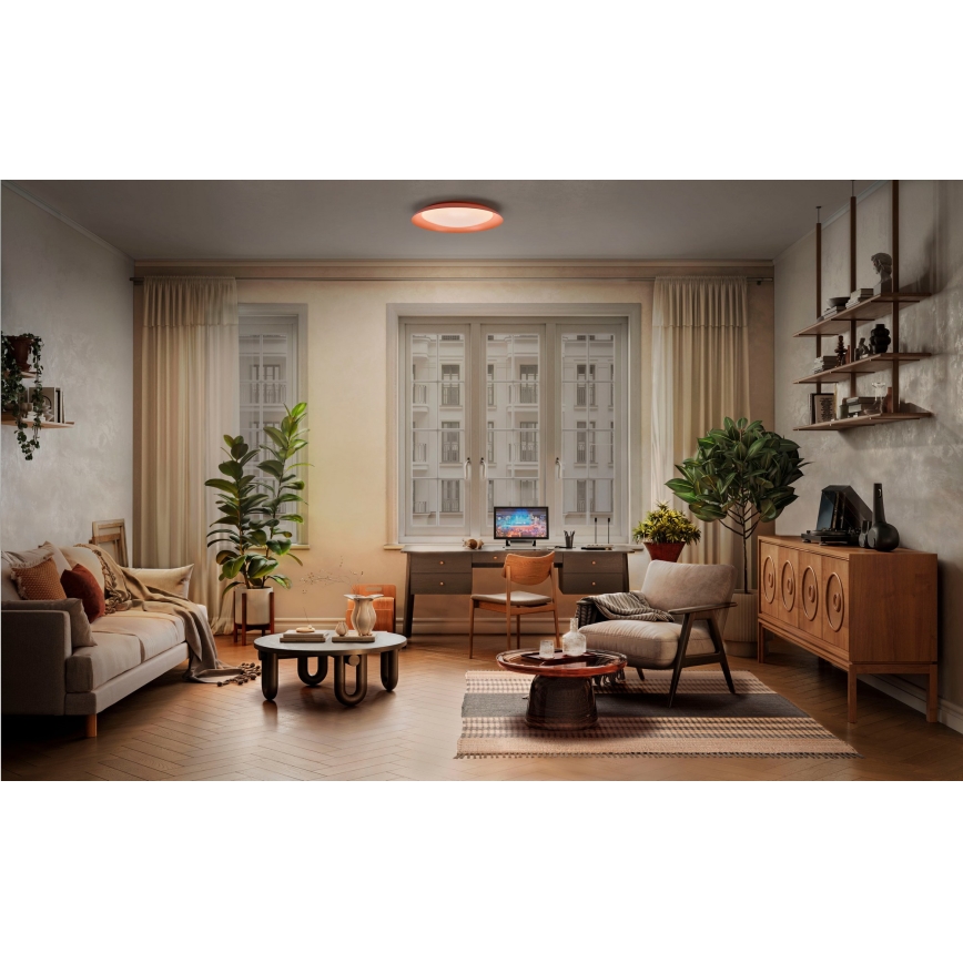 Osram - LED Stmívatelné stropní svítidlo PLATE LED/35W/230V pr. 43 cm růžová
