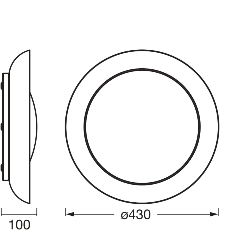Osram - LED Stmívatelné stropní svítidlo PLATE LED/35W/230V pr. 43 cm růžová