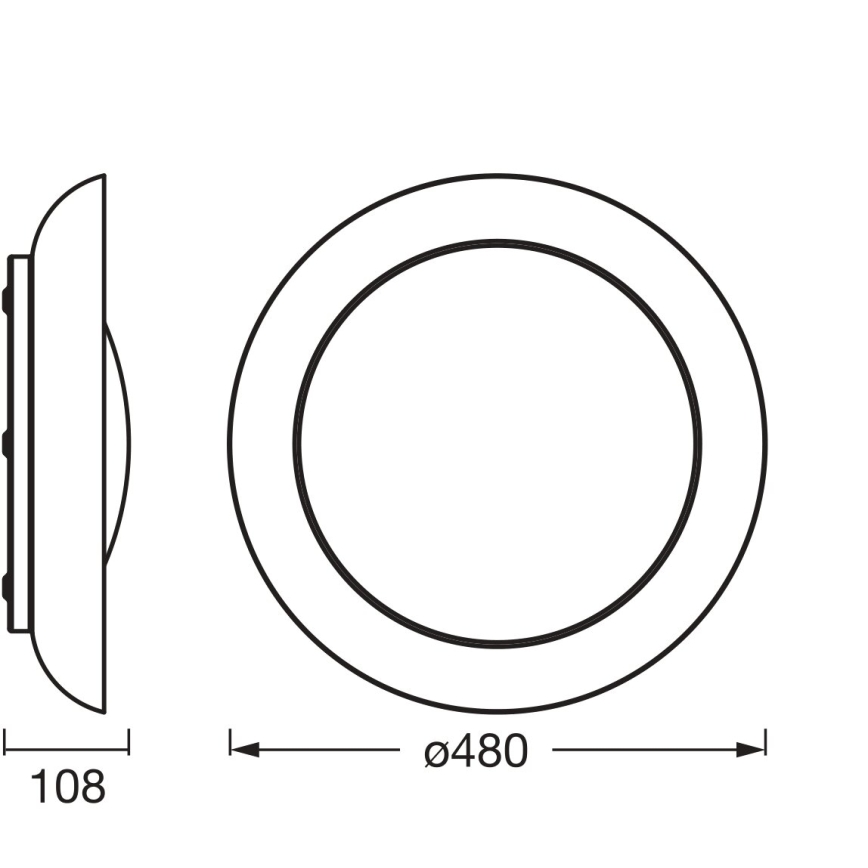 Osram - LED Stmívatelné stropní svítidlo PLATE LED/45W/230V pr. 48 cm růžová