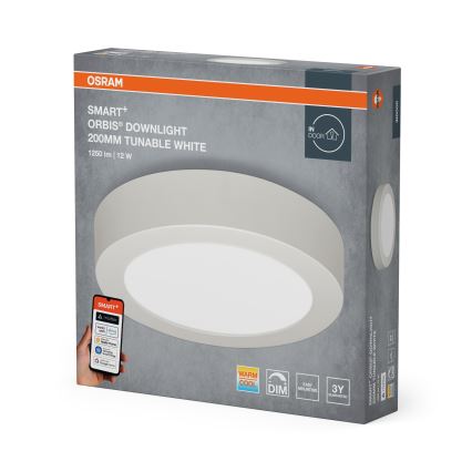 Osram - LED Stmívatelné stropní svítidlo SMART+ DOWNLIGHT LED/12W/230V pr. 20 cm 3000-6500K Wi-Fi