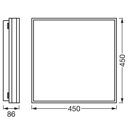 Osram - LED Stmívatelné stropní svítidlo SMART+ MAGNET LED/42W/230V 45x45 cm 3000-6500K Wi-Fi