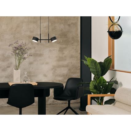 Osram - LED Stmívatelný lustr na lanku DECOR KYOTO 2xLED/10W/230V CRI 90 černá