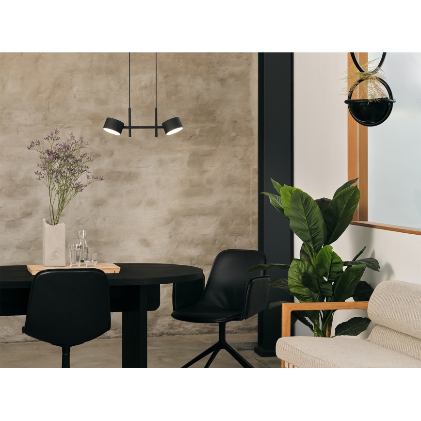 Osram - LED Stmívatelný lustr na lanku DECOR KYOTO 2xLED/10W/230V CRI 90 černá