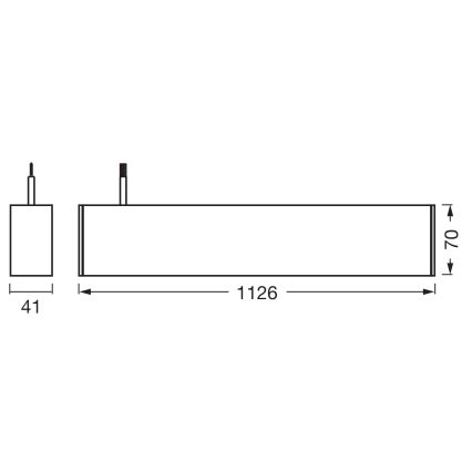 Osram - LED Stmívatelný lustr na lanku OFFICE LINE LED/42W/230V 4000K 112,6 cm bílá