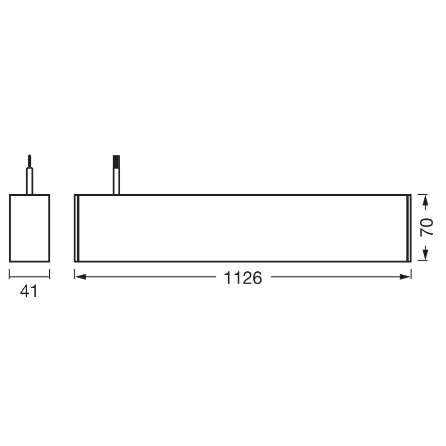 Osram - LED Stmívatelný lustr na lanku OFFICE LINE LED/42W/230V 4000K 112,6 cm černá