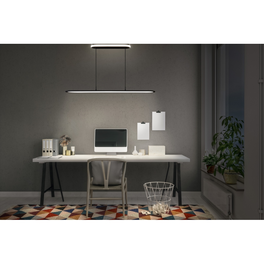 Osram - LED Stmívatelný lustr na lanku OFFICE LINE LED/57W/230V 4000K 100 cm CRI 90 černá
