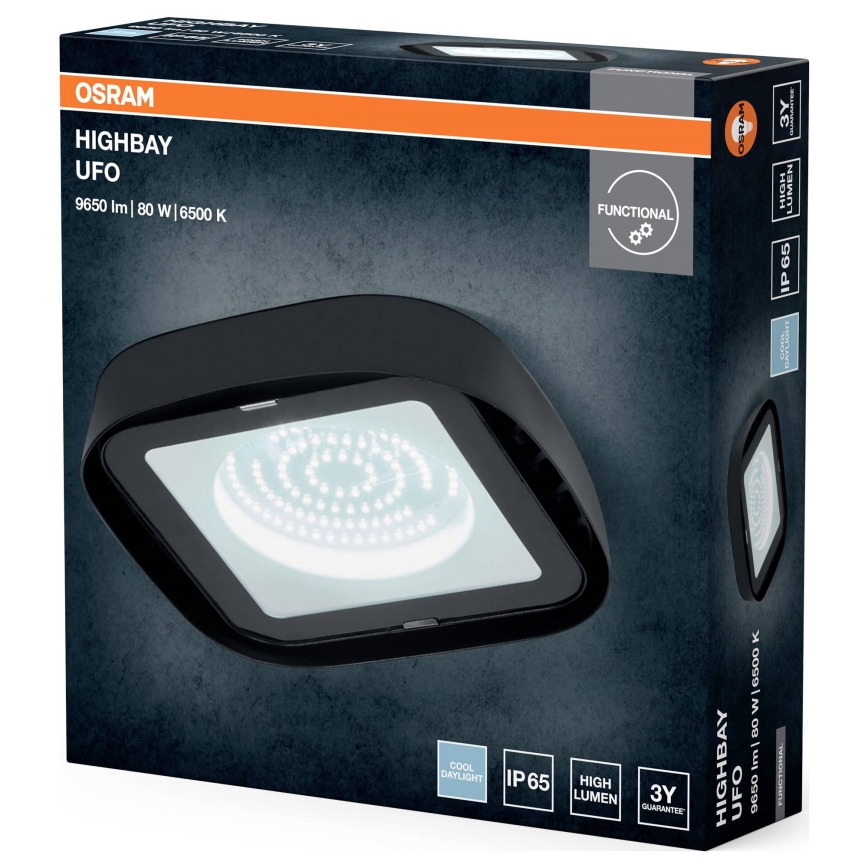 Osram - LED Stropní průmyslové svítidlo HIGHBAY LED/80W/230V 6500K 23x23 cm IP65