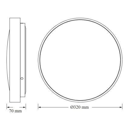 Osram - LED Stropní svítidlo CEILING LUXO LED/18W/230V pr. 32 cm zlatá