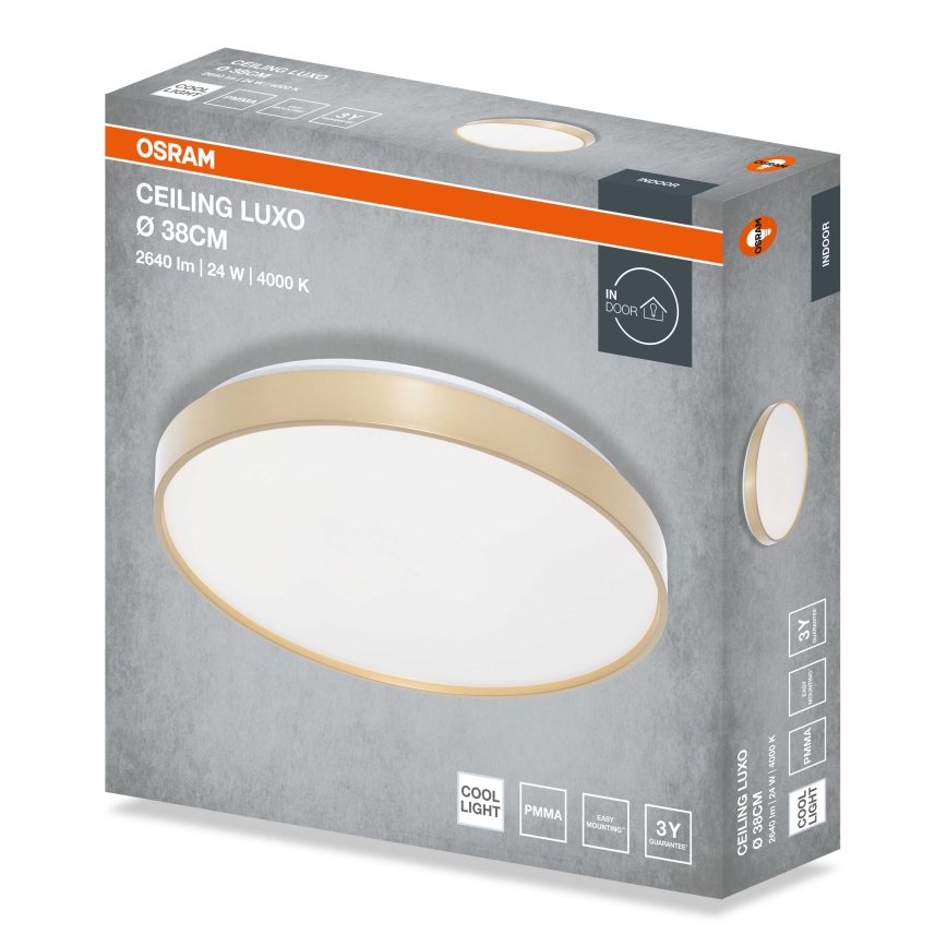 Osram - LED Stropní svítidlo CEILING LUXO LED/24W/230V pr. 38 cm zlatá