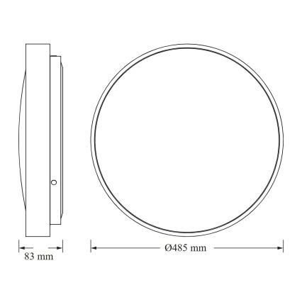 Osram - LED Stropní svítidlo CEILING LUXO LED/36W/230V pr. 49 cm stříbrná