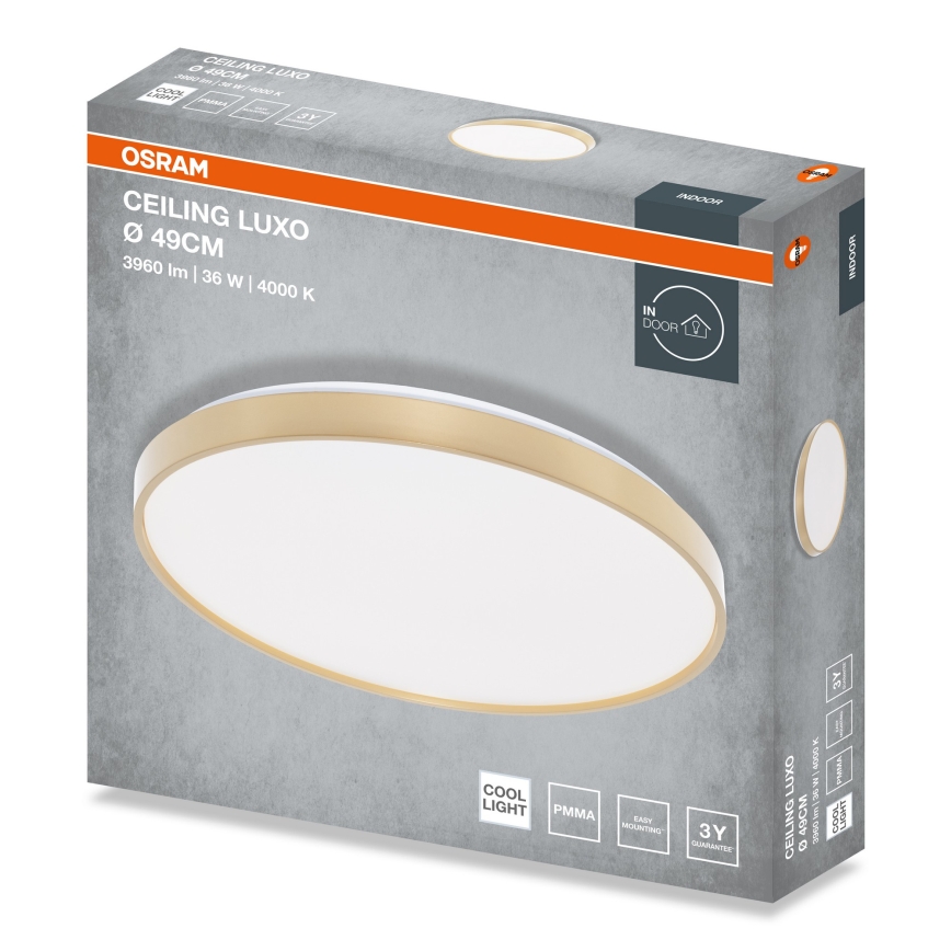 Osram - LED Stropní svítidlo CEILING LUXO LED/36W/230V pr. 49 cm zlatá
