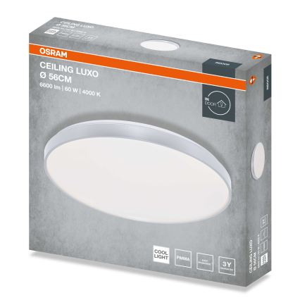 Osram - LED Stropní svítidlo CEILING LUXO LED/60W/230V pr. 56 cm stříbrná