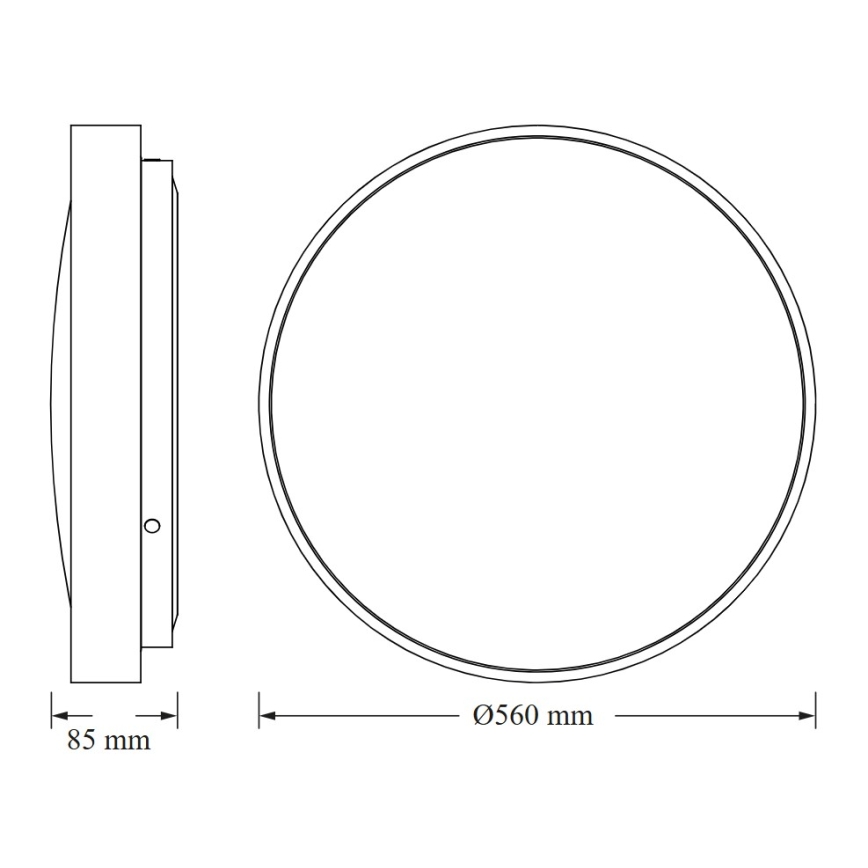 Osram - LED Stropní svítidlo CEILING LUXO LED/60W/230V pr. 56 cm stříbrná
