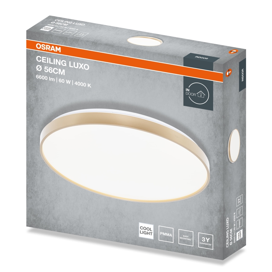 Osram - LED Stropní svítidlo CEILING LUXO LED/60W/230V pr. 56 cm zlatá