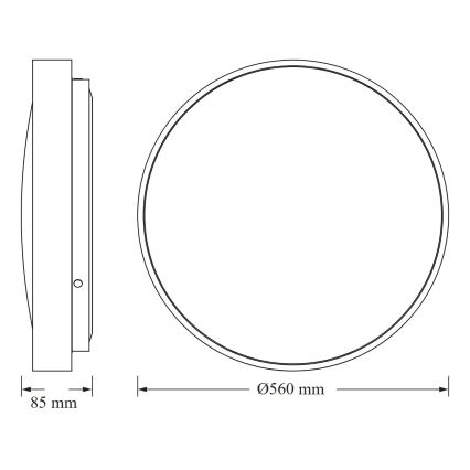 Osram - LED Stropní svítidlo CEILING LUXO LED/60W/230V pr. 56 cm zlatá