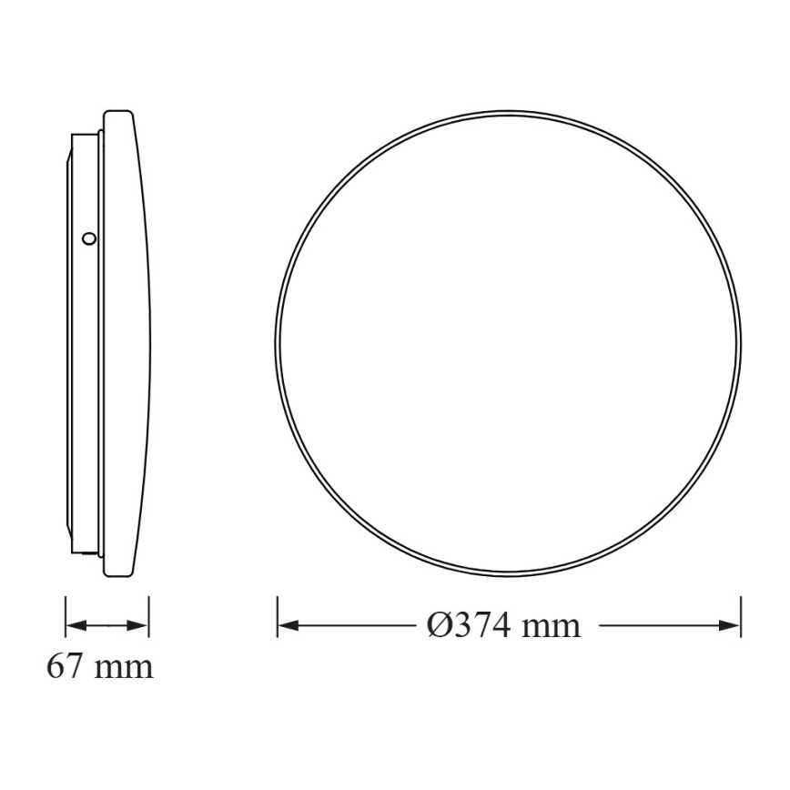 Osram - LED Stropní svítidlo se senzorem soumraku CEILING ROUND LED/24W/230V 4000K pr. 37 cm bílá