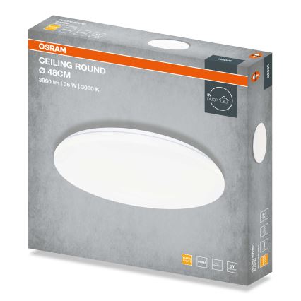 Osram - LED Stropní svítidlo CEILING ROUND LED/36W/230V 3000K pr. 48 cm bílá