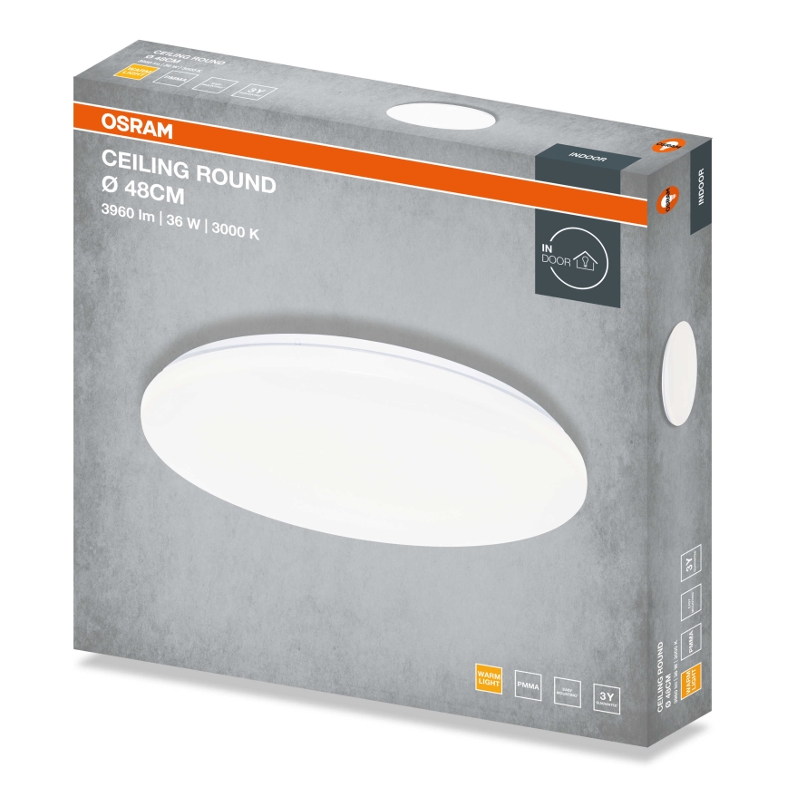 Osram - LED Stropní svítidlo CEILING ROUND LED/36W/230V 3000K pr. 48 cm bílá