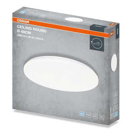 Osram - LED Stropní svítidlo CEILING ROUND LED/36W/230V 6500K pr. 48 cm bílá