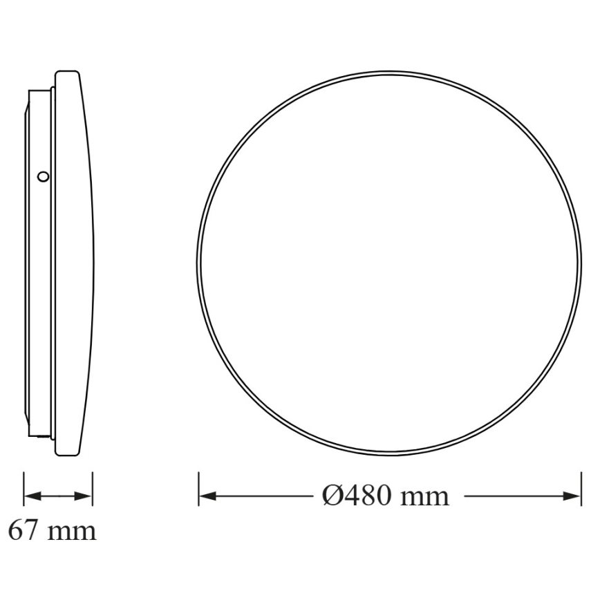 Osram - LED Stropní svítidlo CEILING ROUND LED/36W/230V 6500K pr. 48 cm bílá