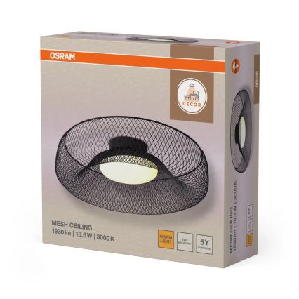 Osram - LED Stropní svítidlo DECOR MESH LED/18,5W/230V pr. 30 cm černá