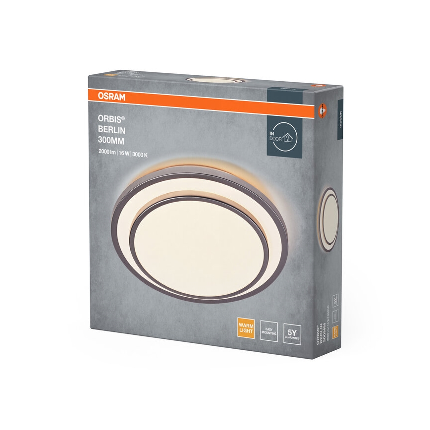 Osram - LED Stropní svítidlo ORBIS BERLIN LED/16W/230V pr. 29,3 cm stříbrná