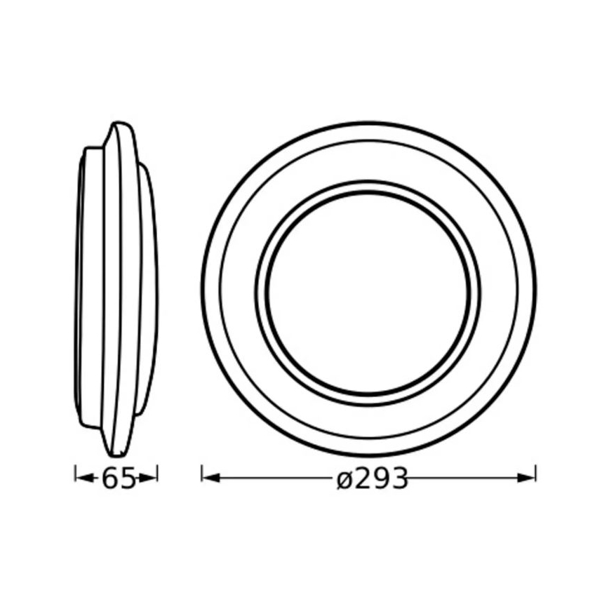 Osram - LED Stropní svítidlo ORBIS BERLIN LED/16W/230V pr. 29,3 cm stříbrná