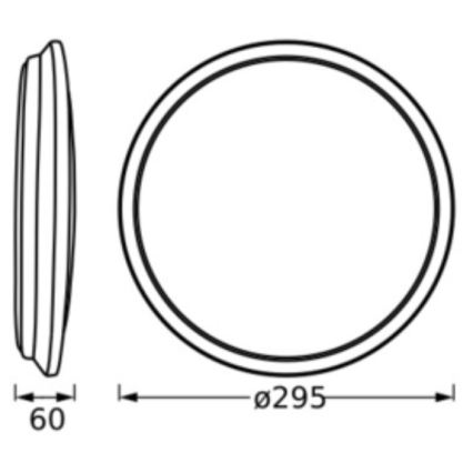Osram - LED Stropní svítidlo ORBIS DUBLIN LED/16W/230V pr. 30 cm stříbrná