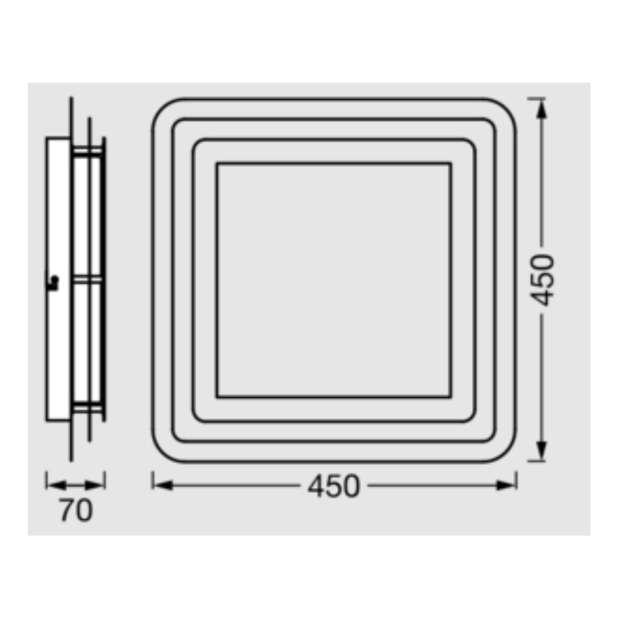 Osram - LED Stropní svítidlo ORBIS SPIRAL LED/26W/230V 45x45 cm bílá