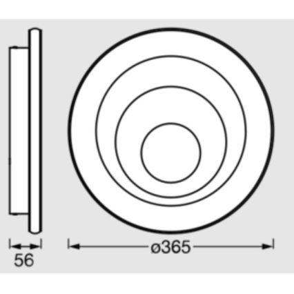 Osram - LED Stropní svítidlo ORBIS SPIRAL LED/38W/230V pr. 36,5 cm bílá