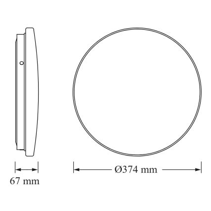 Osram - LED Stropní svítidlo ROUND LED/24W/230V pr. 37 cm
