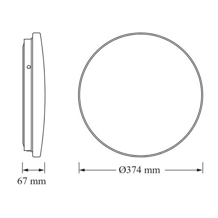 Osram - LED Stropní svítidlo se senzorem soumraku ROUND LED/24W/230V pr. 37 cm
