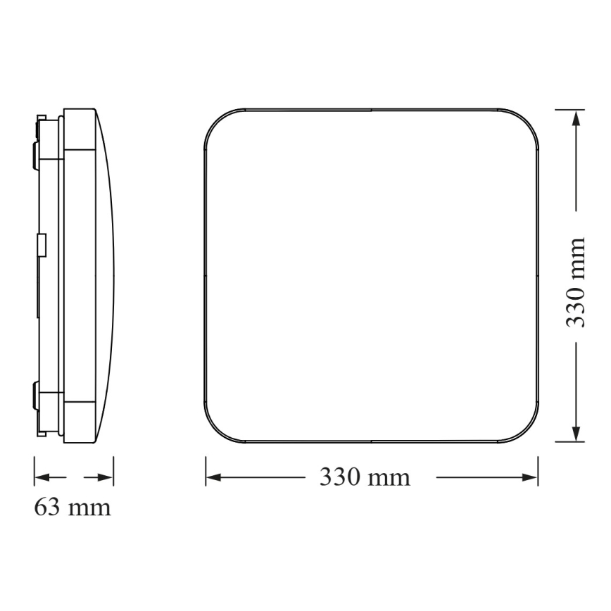 Osram - LED Stropní svítidlo SQUARE LED/24W/230V 33x33 cm