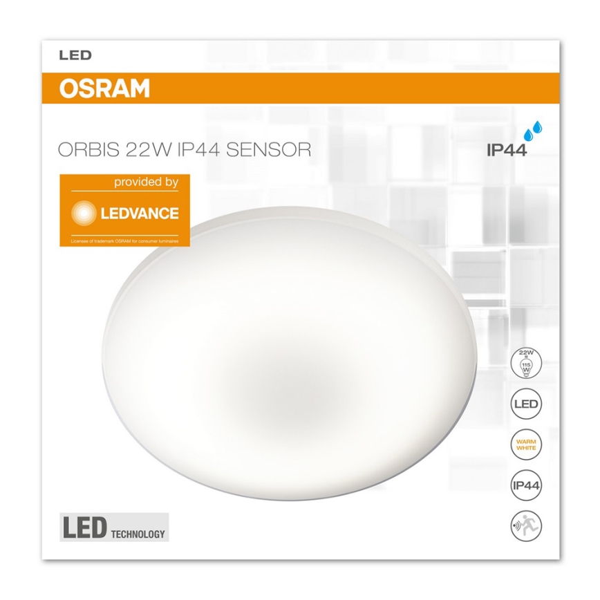 Osram - LED Svítidlo se senzorem SILARA LED/22W/230V IP44