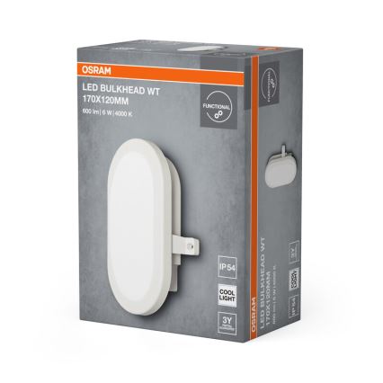 Osram - LED Venkovní nástěnné svítidlo BULKHEAD LED/6W/230V IP54 bílá