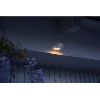 Osram - LED Venkovní nástěnné svítidlo se senzorem DOORLED LED/0,5W/3xAA IP54 stříbrná