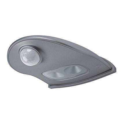 Osram - LED Venkovní nástěnné svítidlo se senzorem DOORLED LED/0,5W/3xAA IP54 stříbrná
