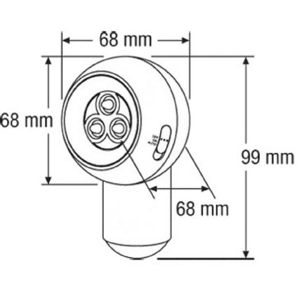 Osram - LED Venkovní nástěnné svítidlo se senzorem SPYLUX 1xLED/0,3W/4,5V