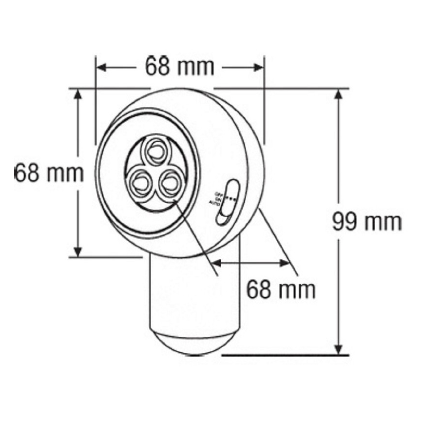 Osram - LED Venkovní nástěnné svítidlo se senzorem SPYLUX 1xLED/0,3W/4,5V