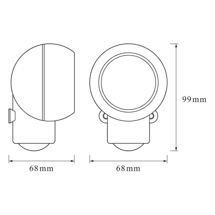 Osram - LED Venkovní orientační svítidlo se senzorem pohybu a soumraku SPYLUX LED/0,3W/4,5V IP43 bílá