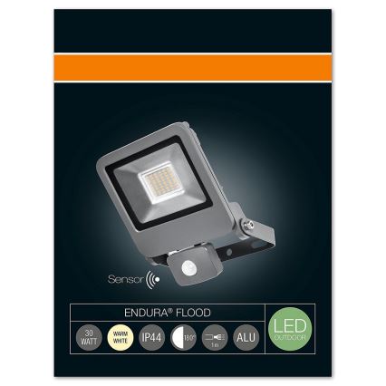 Osram - LED Venkovní reflektor se senzorem ENDURA 1xLED/30W/230V IP44