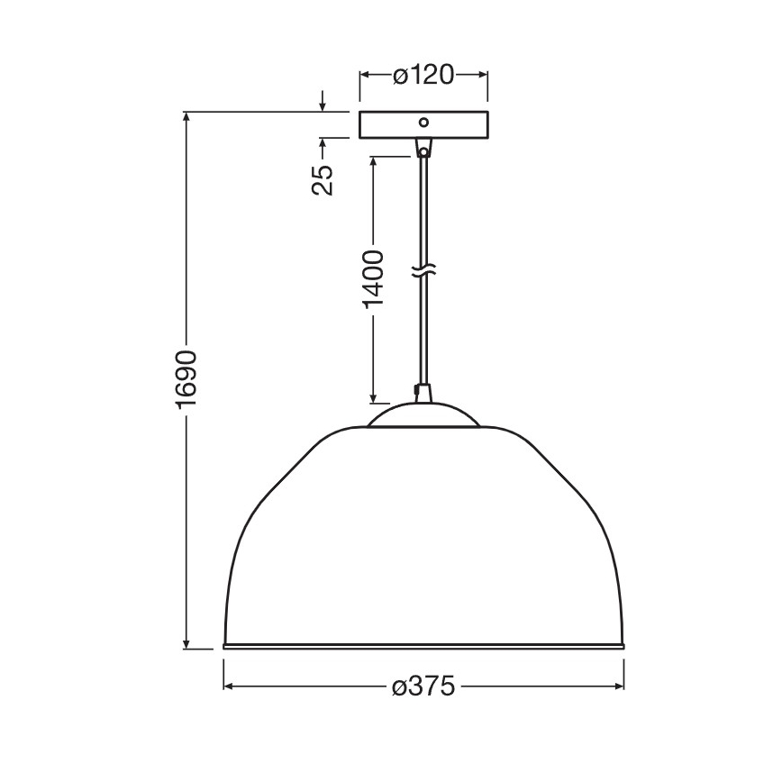 Osram - Lustr na lanku CAMEL BELL 1xE27/9W/230V pr. 37,5 cm