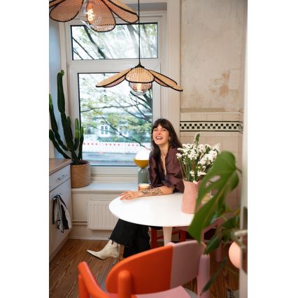 Osram - Lustr na lanku DECOR RATTAN 1xE27/15W/230V pr. 58 cm béžová/černá