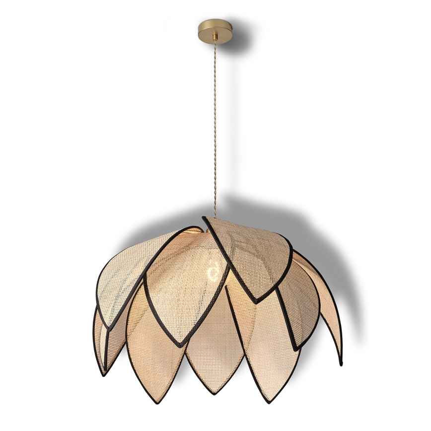 Osram - Lustr na lanku DECOR RATTAN 1xE27/15W/230V pr. 67 cm béžová/černá