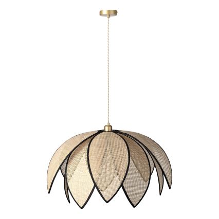 Osram - Lustr na lanku DECOR RATTAN 1xE27/15W/230V pr. 67 cm béžová/černá