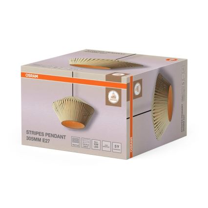 Osram - Lustr na lanku DECOR STRIPES 1xE27/10W/230V pr. 30,5 cm béžová